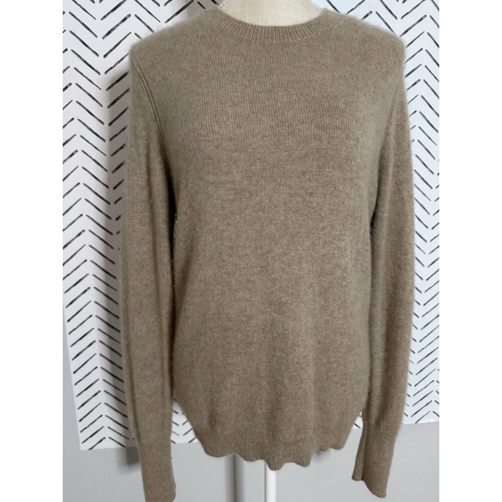 COS Taupe/ Light Brown Cashmere Crewneck Sweater, Size Small